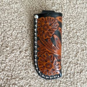 Tooled leather Knife Sheath